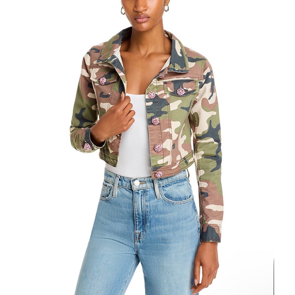 CINQ À SEPT Camo Cropped Jacket